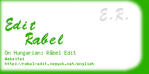 edit rabel business card