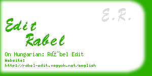 edit rabel business card